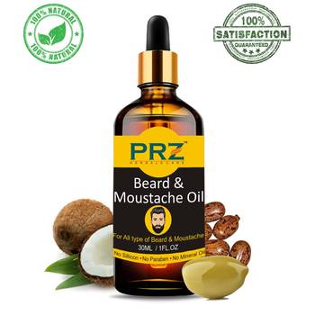 PRZ Premium Quality Beard & Moustache Oil For Men (30ml) - Ideal For Thick Soft And Healthy Hair growth 1