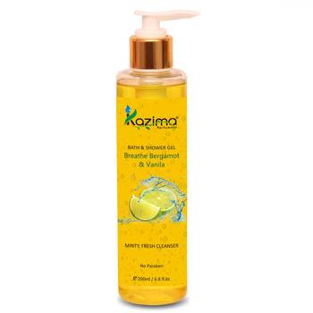 Kazima Breathe Bergamot & Vanilla Bath Shower Gel & Luxury Body Wash 200ml 1