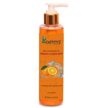 200ML Orange & Lemon Mint Bath Shower Gel & Luxury Body Wash with Vitamins C 1
