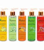 Kazima Breathe Bergamot & Vanilla Bath Gel + Strawberry & Vitamin E Shower Gel + Orange & Lemon Mint Shower Gel