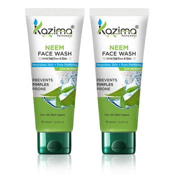 Kazima Neem Face Wash With Tea Tree & Tulsi For Anti Pollution, Anti Acne, Nourishes Skin + Pore Purifying Skin Defense 1