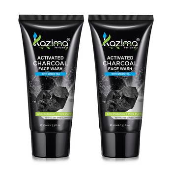 Kazima Activated CHARCOAL Face Wash With Green Tea For Anti Pollution, ANTI AGING & Anti Acne Pimple Scars 1