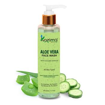 Kazima Aloe Vera Face Wash (210ML) - For Deep Cleanser, Soothes, Nourishes & Reduces Blemishes 1
