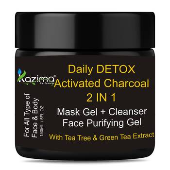 Kazima Daily DETOX Activated Charcoal 2 IN 1 Mask Gel (150ml) 1