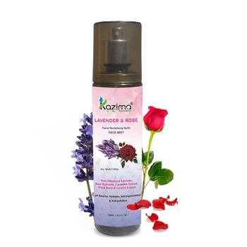Kazima Lavender & Rose Revitalising Facial Spritz & Face Mist (135 ML) For Fresh, Glowy Skin All Day long 1