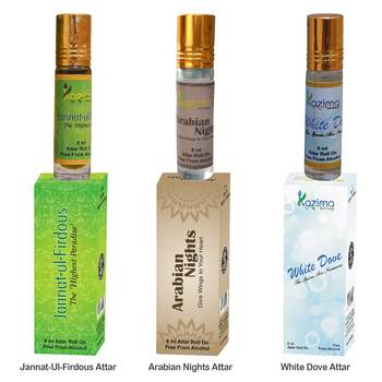 Kazima Sensual Young Heart Attar Perfume For Unisex For Unisex Combo (3 Pcs Pack of 8ML Roll On) Free From Alcohol) 1