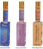 Kazima Magic Moment Fragrance Unisex Attar Perfume For Unisex Combo (3 Pcs Pack of 8ML Roll On) Free From Alcohol)