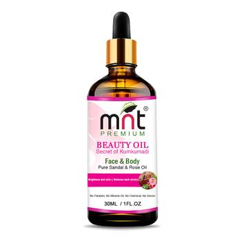MNT Beauty Oil Kumkumadi with Pure Sandal & Rose Oil (30ml) For Brightens dull skin & Reduce dark Spots 1