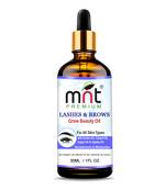 MNT Lashes & Brows Grow Beauty Oil with Argan & Jojoba Oil (30ml) For Thicker, Longer Eyebrows