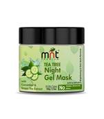 MNT Tea Tree Night Gel Mask with Cucumber & Green Tea Extract for All Skin Types Skin Brightening