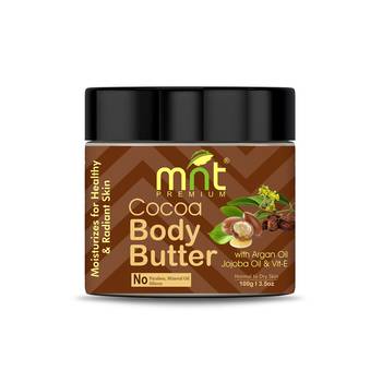 MNT Cocoa Body Butter with Argan Oil, Jojoba Oil & Vitamin-E for Healthy & Radiant Skin, (100g) 1