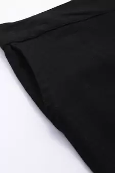 Black plain cotton trousers