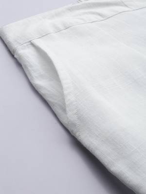 White plain cotton trousers 4