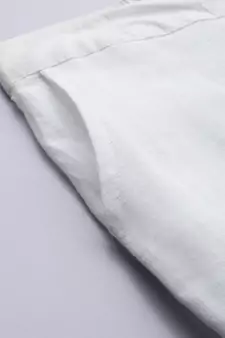 White plain cotton trousers