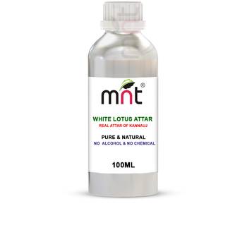 100ml MNT White Lotus Attar For Unisex, Long Lasting & Alcohol Free 1