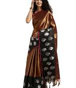 Copper woven tissue saree with blouse