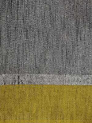Grey woven linen saree with blouse 3