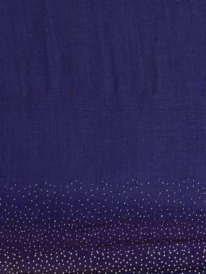 Blue woven silk blend saree with blouse 3