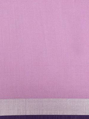 Purple woven linen saree with blouse 3