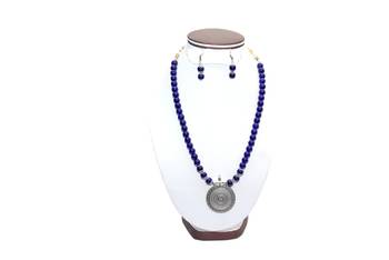 Blue Pearl Necklace Sets 1