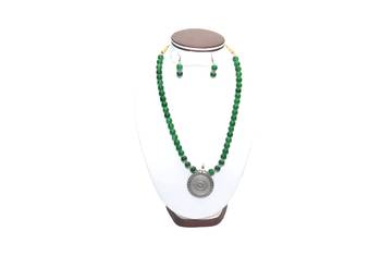 Green Pearl Necklace Sets 1