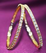 18k Gold Plated American Diamond Bangles 