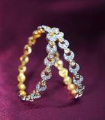 18k Gold Plated American Diamond Bangles 