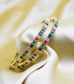 18k Gold Plated American Diamond Bangles 