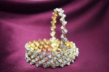 18k Gold Plated American Diamond Bangles  4