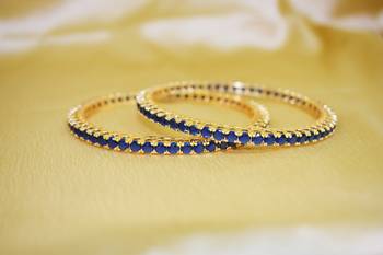18k Gold Plated American Diamond Bangles  3
