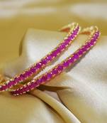 18k Gold Plated American Diamond Bangles 
