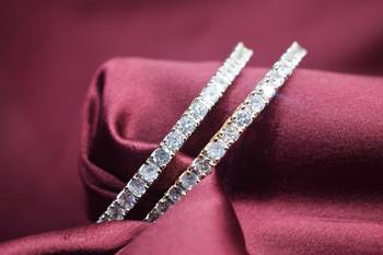 18k Gold Plated American Diamond Bangles  1