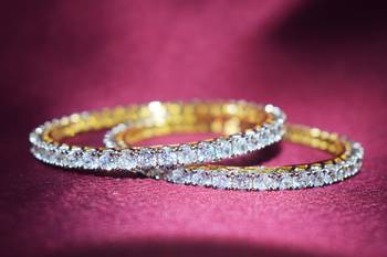 18k Gold Plated American Diamond Bangles  3