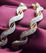 18k Gold Plated American Diamond Bangles 