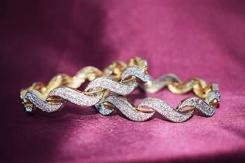 18k Gold Plated American Diamond Bangles  3