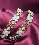 18k Gold Plated American Diamond Bangles 