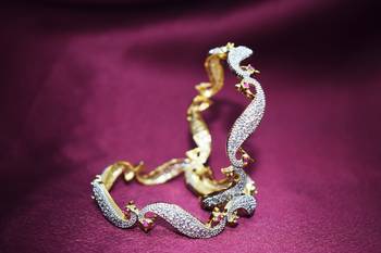 18k Gold Plated American Diamond Bangles  2