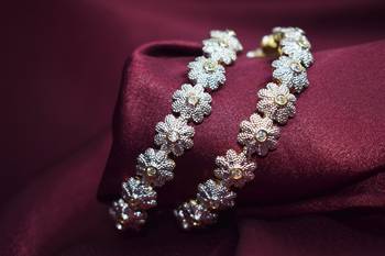 18k Gold Plated American Diamond Bangles  1