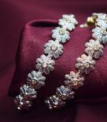 18k Gold Plated American Diamond Bangles 