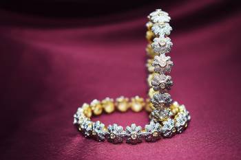 18k Gold Plated American Diamond Bangles  3