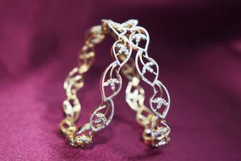 18k Gold Plated American Diamond Bangles  3
