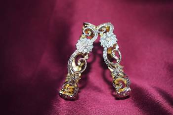 18k Gold Plated American Diamond Bangles  2