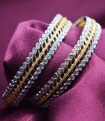 18k Gold Plated American Diamond Bangles 