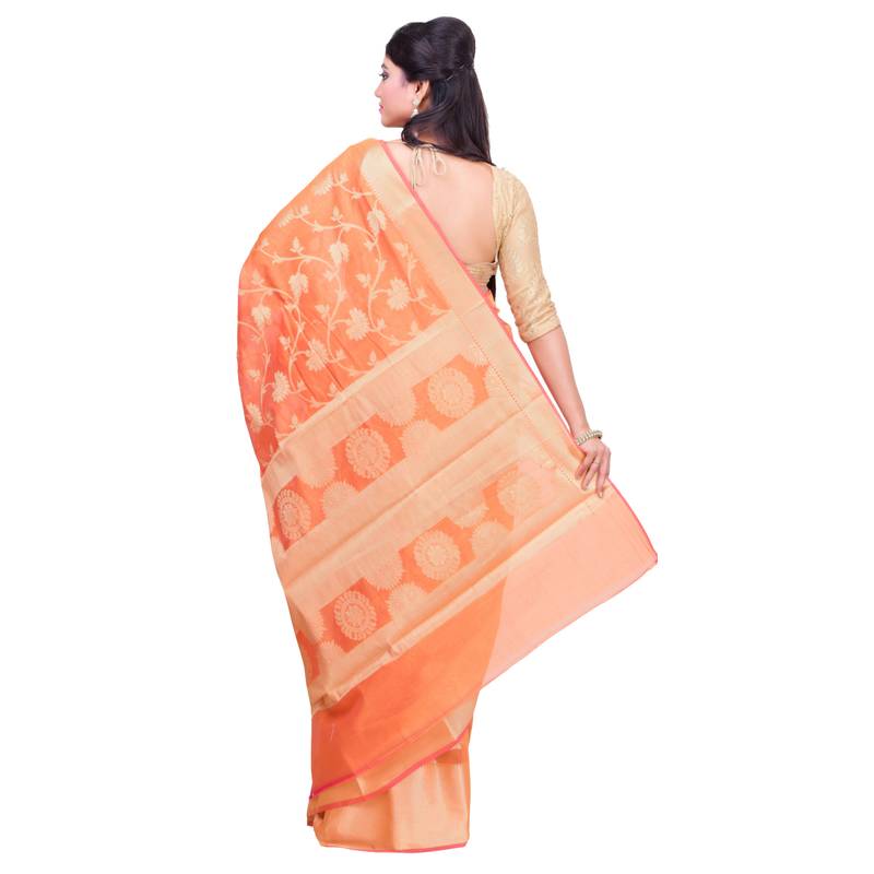 Chanderi Zari Jaal Border Pallu Saree