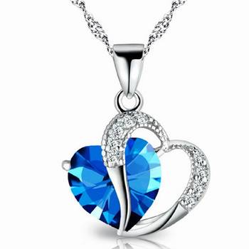 Blue cubic zirconia pendants 1