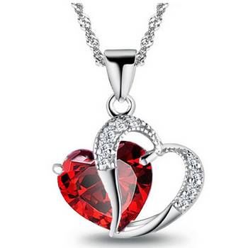 Red cubic zirconia pendants 1