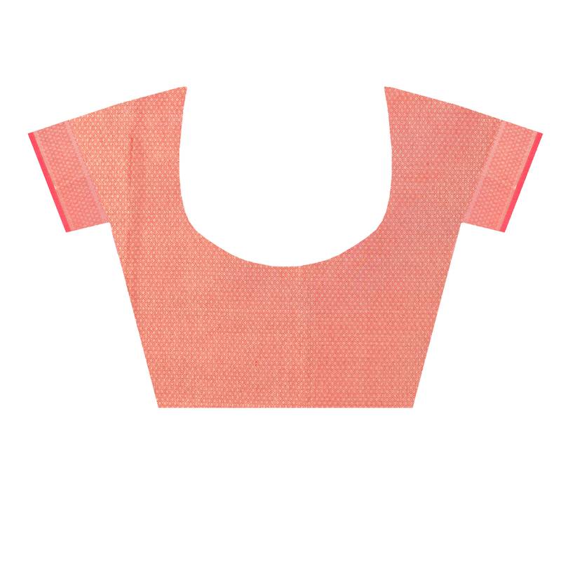 Chanderi Small Hukum Booti Alfi Gulab Border Pallu Saree