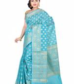 Chanderi Small Hukum Booti Alfi Gulab Border Pallu Saree