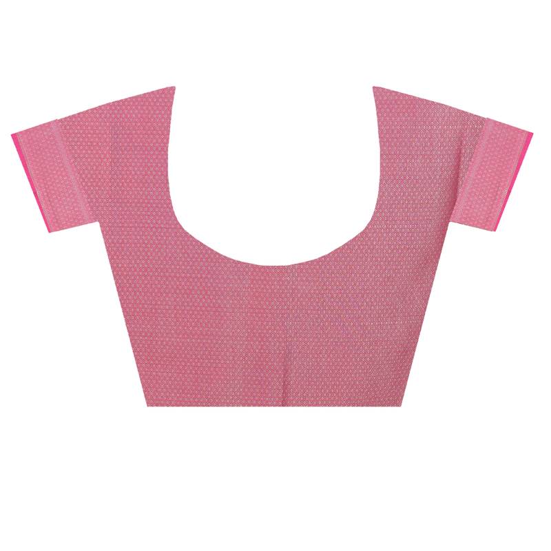 Chanderi Small Hukum Booti Alfi Gulab Border Pallu Saree