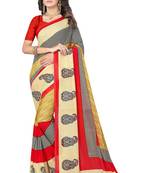 Multicolor printed georgette saree with blouse